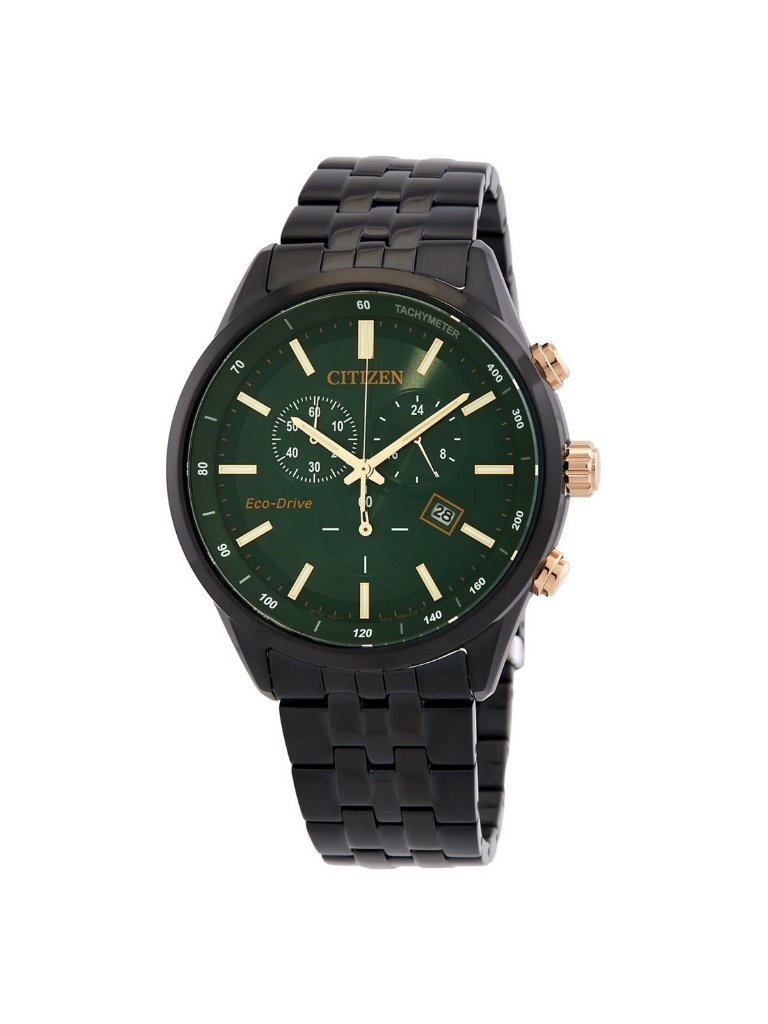 Nwt Citizen Chronograph Gmt Green Dial Mens Watch